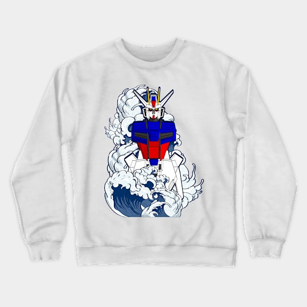 GAT-X105 Strike Gundam Crewneck Sweatshirt by gblackid